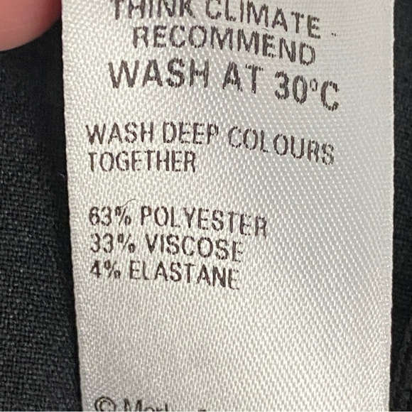 Marks & Spencer Dress Pants Womens Sz 12 Long Charcoal Grey Straight Leg Trouser - Picture 7 of 11